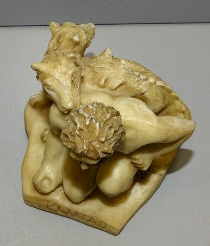 -SUJET STATUETTE PLUTAO PLUTON ET LE CERBERE OBJET DE VITRINE COLLECTION    D