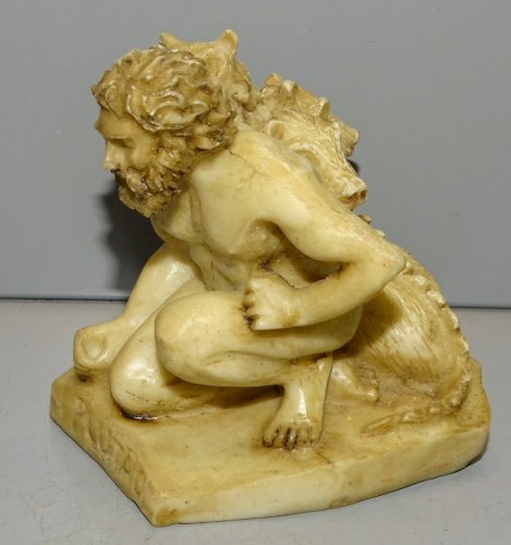 -SUJET STATUETTE PLUTAO PLUTON ET LE CERBERE OBJET DE VITRINE COLLECTION    D