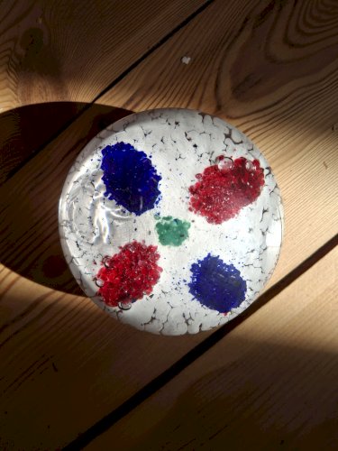 Sulfure boule presse-papiers ancienne beaux reflets