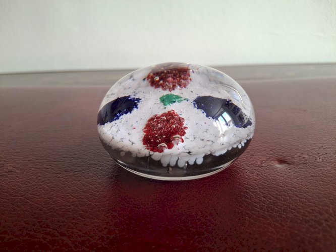 Sulfure boule presse-papiers ancienne beaux reflets