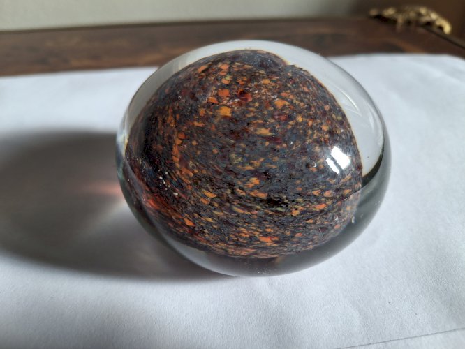 Sulfure boule presse-papiers moderne parfait état