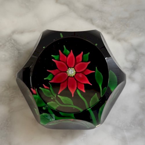 Sulfure ou presse-papier cristal Saint-Louis à facettes SL 1970 M3570