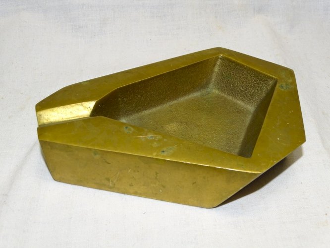 -SUPERBE ANCIEN CENDRIER EN BRONZE VINTAGE FONDERIE BORDERY LYON FRANCE    D