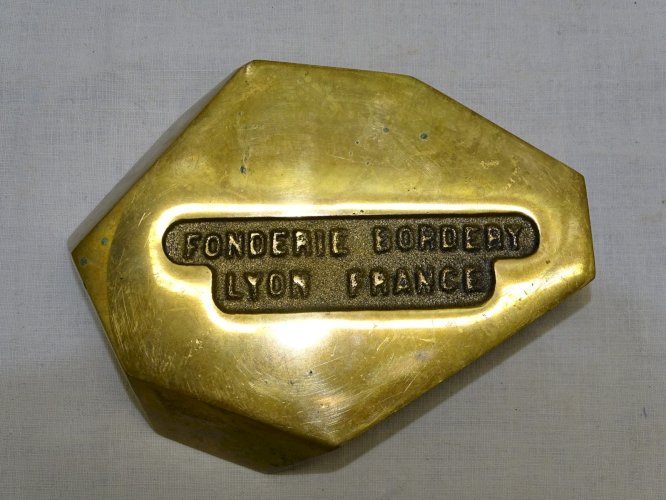 -SUPERBE ANCIEN CENDRIER EN BRONZE VINTAGE FONDERIE BORDERY LYON FRANCE    D