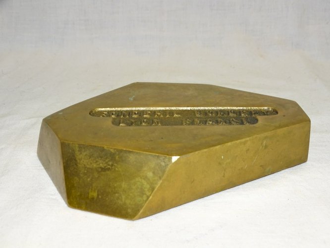 -SUPERBE ANCIEN CENDRIER EN BRONZE VINTAGE FONDERIE BORDERY LYON FRANCE    D