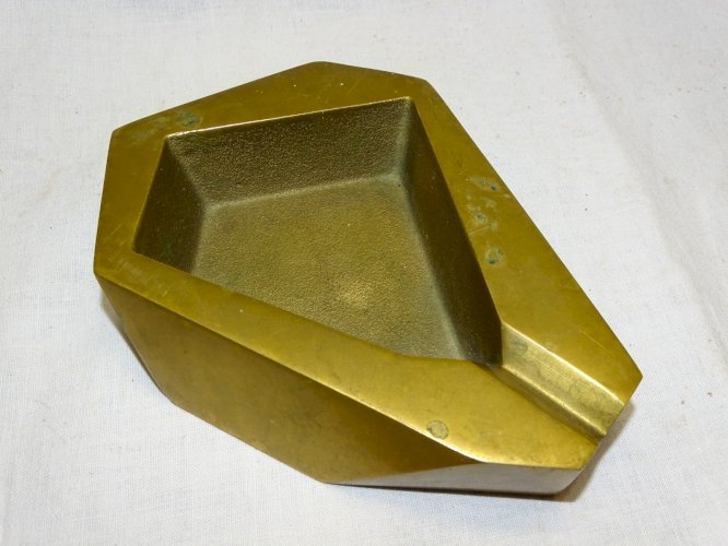 -SUPERBE ANCIEN CENDRIER EN BRONZE VINTAGE FONDERIE BORDERY LYON FRANCE    D