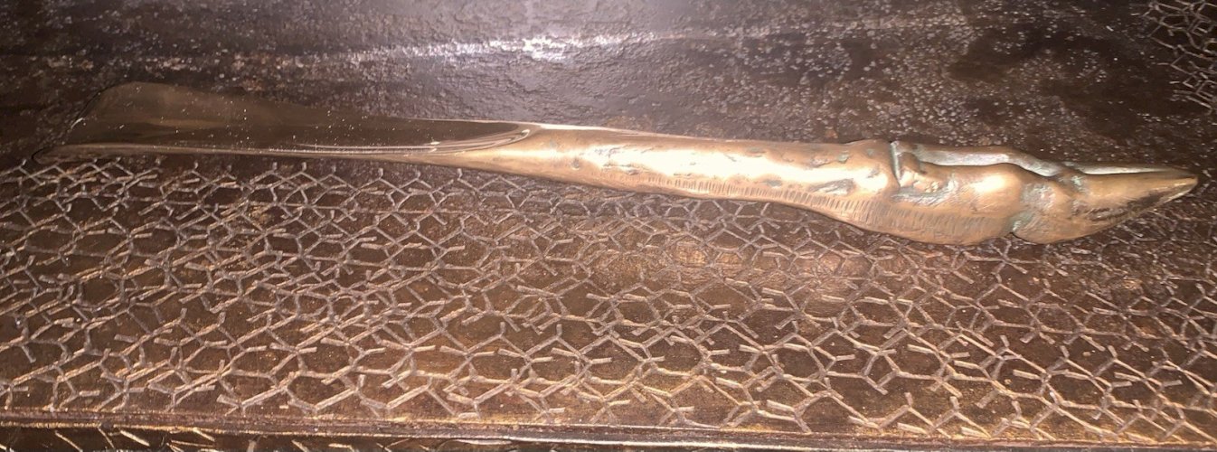 superbe ancien chausse pied en bronze patte de gibier chasse vénerie