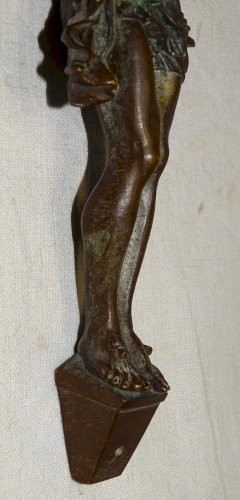 -SUPERBE ANCIEN CHRIST BRONZE DEBUT XIXe pour CRUCIFIX COLLECTION RELIGION   D