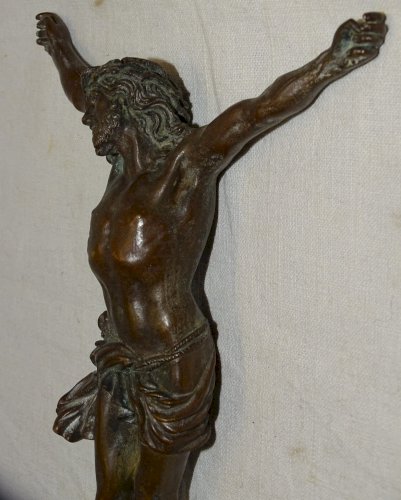 -SUPERBE ANCIEN CHRIST BRONZE DEBUT XIXe pour CRUCIFIX COLLECTION RELIGION   D