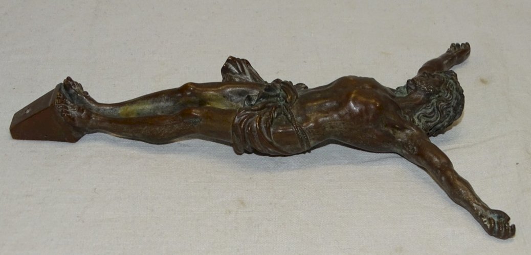 -SUPERBE ANCIEN CHRIST BRONZE DEBUT XIXe pour CRUCIFIX COLLECTION RELIGION   D