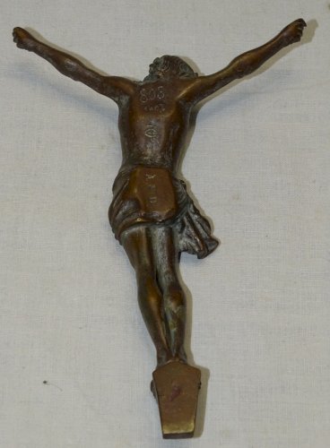 -SUPERBE ANCIEN CHRIST BRONZE DEBUT XIXe pour CRUCIFIX COLLECTION RELIGION   D