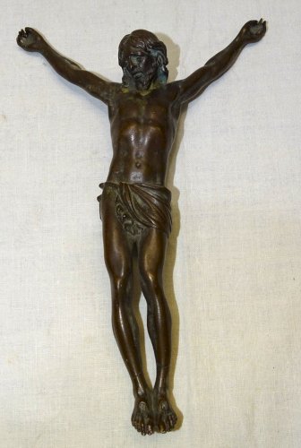 -SUPERBE ANCIEN CHRIST BRONZE DEBUT XXe pour CRUCIFIX COLLECTION DECO RELIGION D