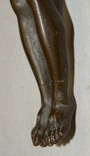-SUPERBE ANCIEN CHRIST BRONZE DEBUT XXe pour CRUCIFIX COLLECTION DECO RELIGION D