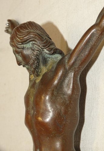 -SUPERBE ANCIEN CHRIST BRONZE DEBUT XXe pour CRUCIFIX COLLECTION DECO RELIGION D