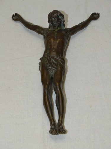 -SUPERBE ANCIEN CHRIST BRONZE DEBUT XXe pour CRUCIFIX COLLECTION DECO RELIGION D
