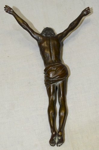 -SUPERBE ANCIEN CHRIST BRONZE DEBUT XXe pour CRUCIFIX COLLECTION DECO RELIGION D