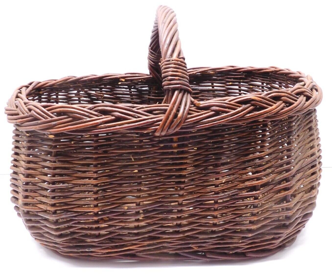 Grand panier Pima amérindien vintage fin avec motif