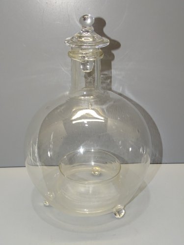 -SUPERBE ANCIEN PIEGE A MOUCHES GOBE MOUCHES PIEGE A GUEPES VERRE Soufflé  D