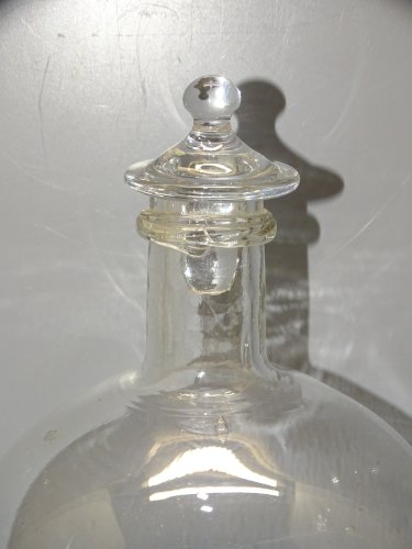 -SUPERBE ANCIEN PIEGE A MOUCHES GOBE MOUCHES PIEGE A GUEPES VERRE Soufflé  D