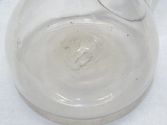 -SUPERBE ANCIEN PORON EN VERRE SOUFFLE XIXe POUR BOIRE A LA REGALADE VITRINE  D