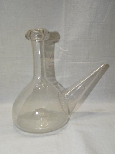 -SUPERBE ANCIEN PORON EN VERRE SOUFFLE XIXe POUR BOIRE A LA REGALADE VITRINE  D