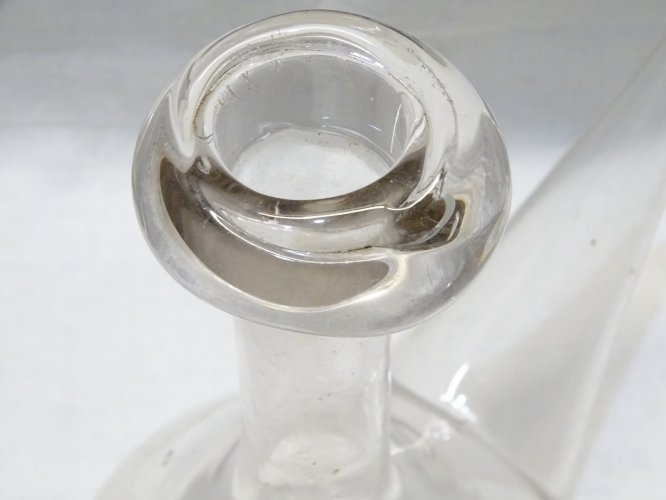 -SUPERBE ANCIEN PORON EN VERRE SOUFFLE XIXe POUR BOIRE A LA REGALADE VITRINE  D