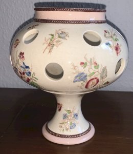 superbe ancien pot à crocus en faïence de Longchamp ou Sarreguemines ?