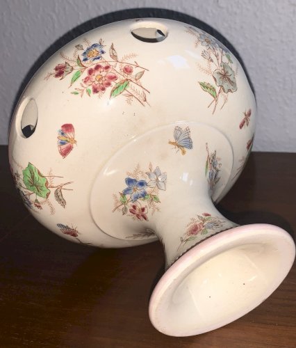 superbe ancien pot à crocus en faïence de Longchamp ou Sarreguemines ?