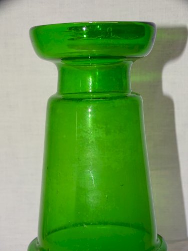 -SUPERBE ANCIEN VERRE A JACINTHE EN VERRE de COULEUR VERTE XIXe COLLECTION   D
