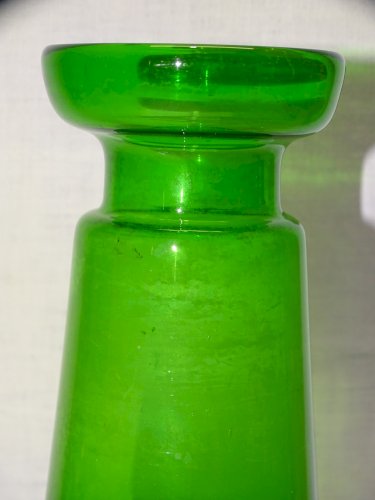 -SUPERBE ANCIEN VERRE A JACINTHE EN VERRE de COULEUR VERTE XIXe COLLECTION   D