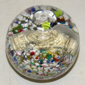 -SUPERBE ANCIENNE BOULE SULFURE PRESSE PAPIER MAINS ENTENTE CORDIALE vitrine   D