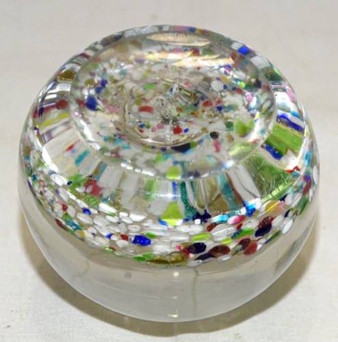 -SUPERBE ANCIENNE BOULE SULFURE PRESSE PAPIER MAINS ENTENTE CORDIALE vitrine   D