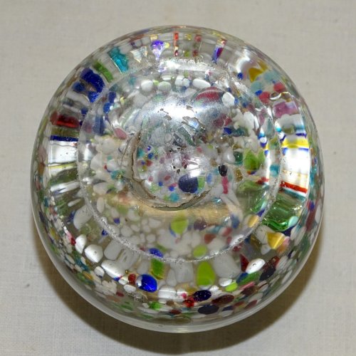 -SUPERBE ANCIENNE BOULE SULFURE PRESSE PAPIER MAINS ENTENTE CORDIALE vitrine   D