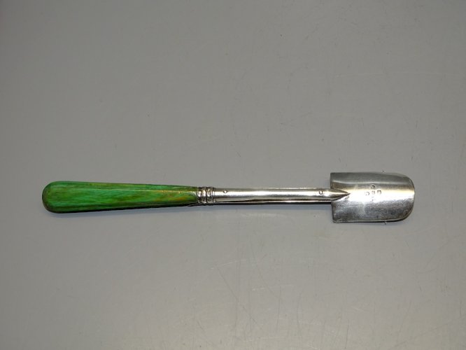 -SUPERBE ANCIENNE CUILLERE A FROMAGE ARGENT ANGLAIS 5 Poinçons  COLLECTION   D