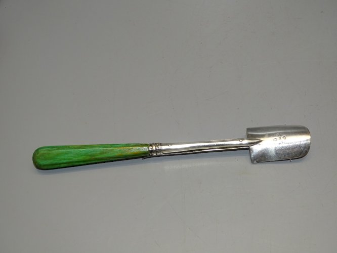 -SUPERBE ANCIENNE CUILLERE A FROMAGE ARGENT ANGLAIS 5 Poinçons  COLLECTION   D