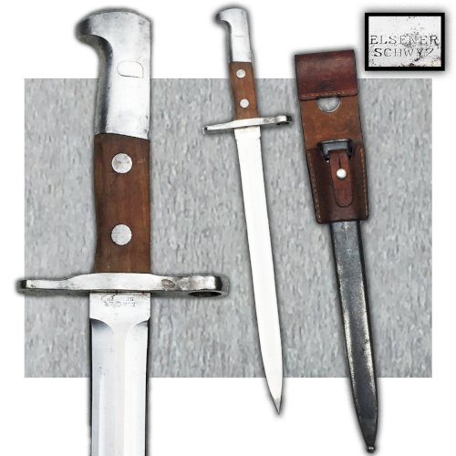 SUPERBE BAIONNETTE / POIGNARD DE COMBAT SUISSE WAFFENFABRIK MODELE 1906 ORIGINAL 03