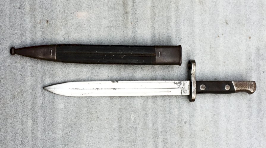 ✔SUPERBE & BELLE BAIONNETTE / MACHETTE ESPAGNOLE, ARTILLERIE, COURTE, TOLEDO, MAUSER, ORIGINAL #19