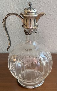 Superbe carafe Baccarat  monture argent massif Joseph Martel style Louis XVI