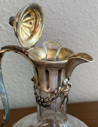 Superbe carafe Baccarat  monture argent massif Joseph Martel style Louis XVI
