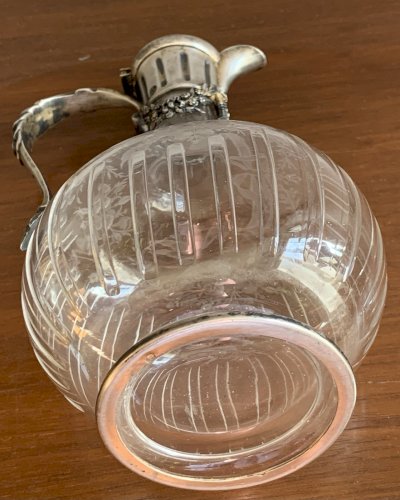 Superbe carafe Baccarat  monture argent massif Joseph Martel style Louis XVI