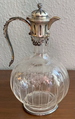 Superbe carafe Baccarat  monture argent massif Joseph Martel style Louis XVI