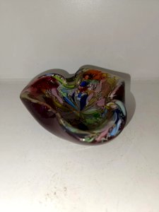 superbe cendrier / vide poche de murano millefiori en bon etat