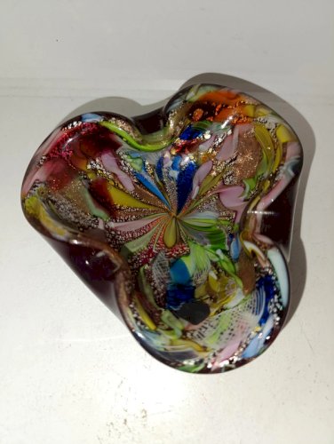 superbe cendrier / vide poche de murano millefiori en bon etat