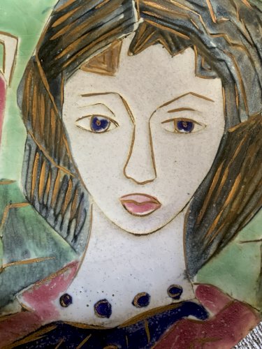 superbe céramique Vallauris Foucard Jourdan cubisme art déco Picasso Capron Blin