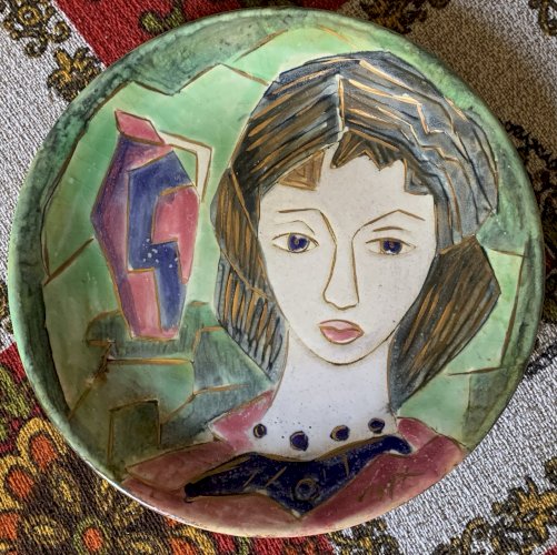 superbe céramique Vallauris Foucard Jourdan cubisme art déco Picasso Capron Blin