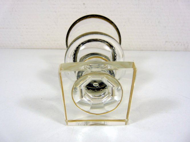 Superbe Coupe Médicis Cristal Taillé Baccarat XIX° Décor Peint et Or H - 11,3 cm