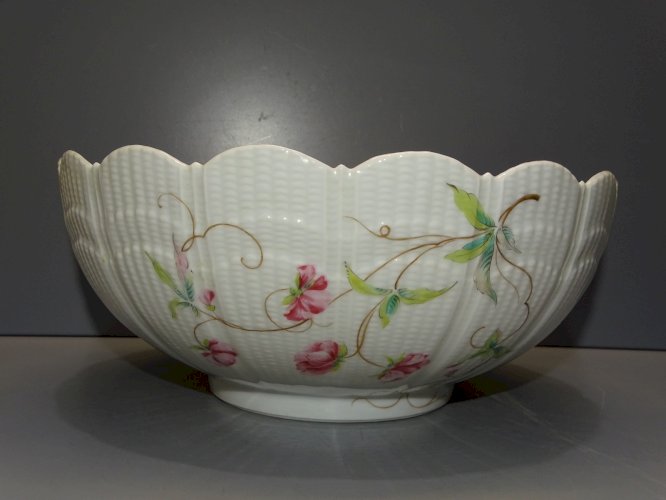 -SUPERBE COUPE SALADIER PORCELAINE DE LIMOGES GIRAUD France déco TABLE XXe  D