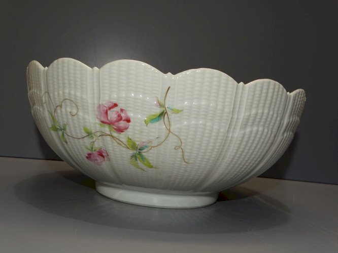 -SUPERBE COUPE SALADIER PORCELAINE DE LIMOGES GIRAUD France déco TABLE XXe  D