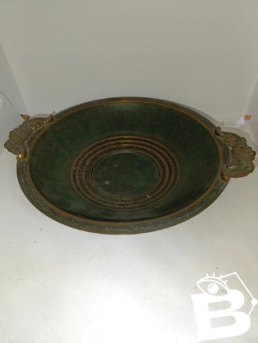 superbe coupe signée Carl Sorensen en bronze datant des années 1930-1940 en bon etat