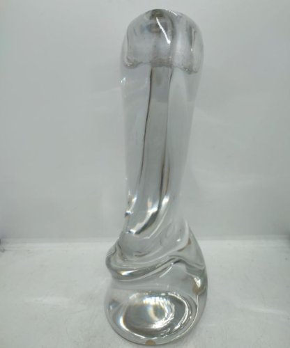 Superbe grand bougeoir en cristal de sevres en bon etat ( made in chiner)